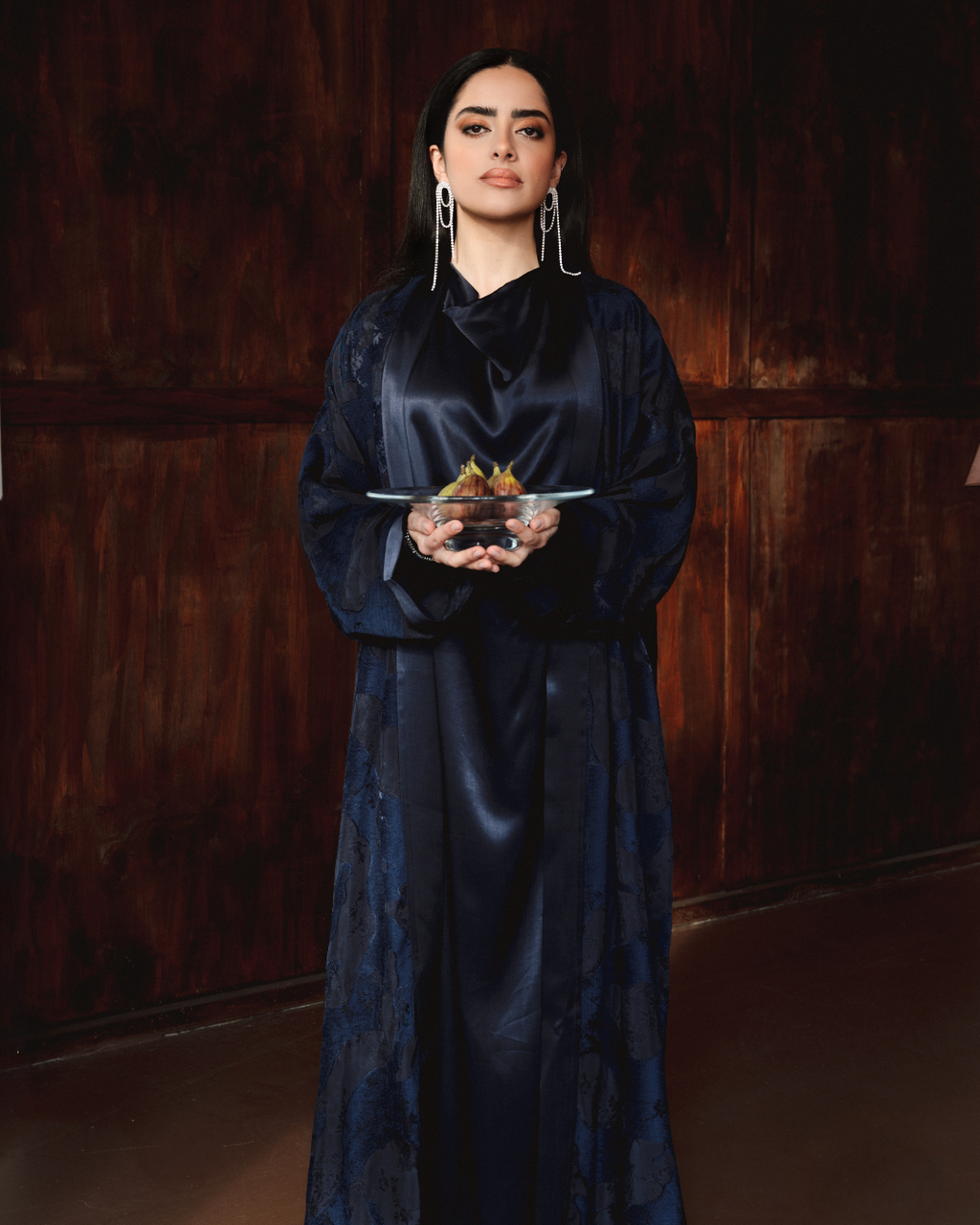 Signature Jaquard Kimono - Royal Blue