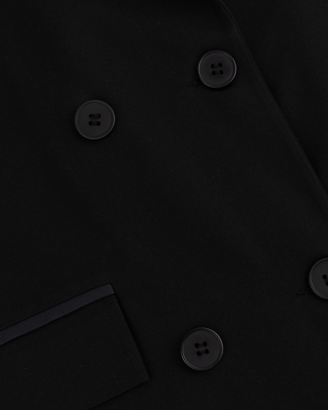 Double-Breasted Coat - Black