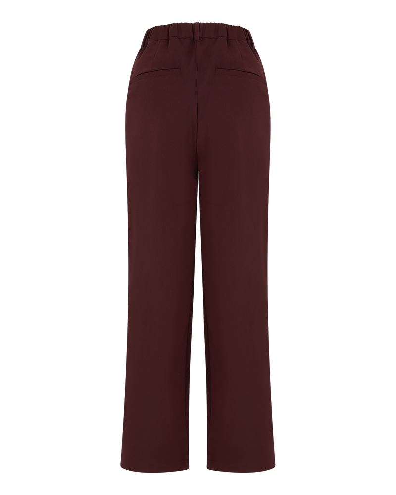 Tailored Straight-Leg Trousers - Burgundy