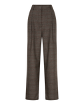 Checked Tailored Trousers in Grey — front