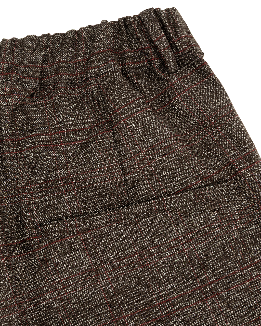 Checked Tailored Trousers in Grey — detail