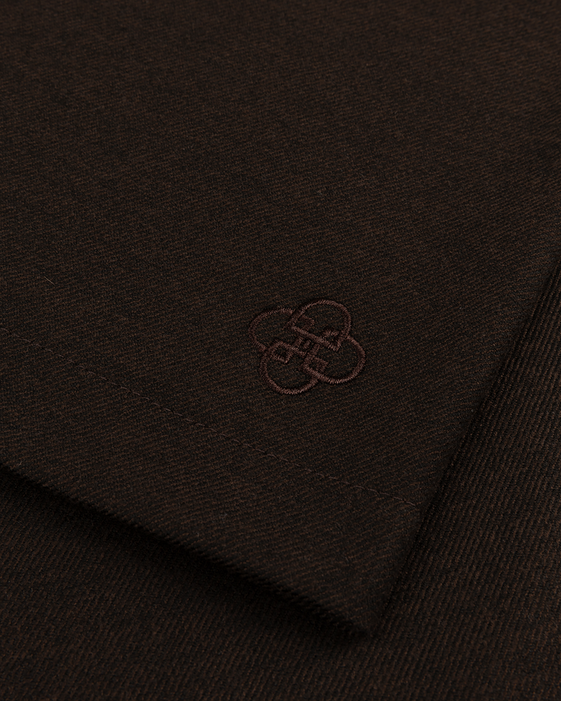Signature Draped Blouse - Chocolate Brown