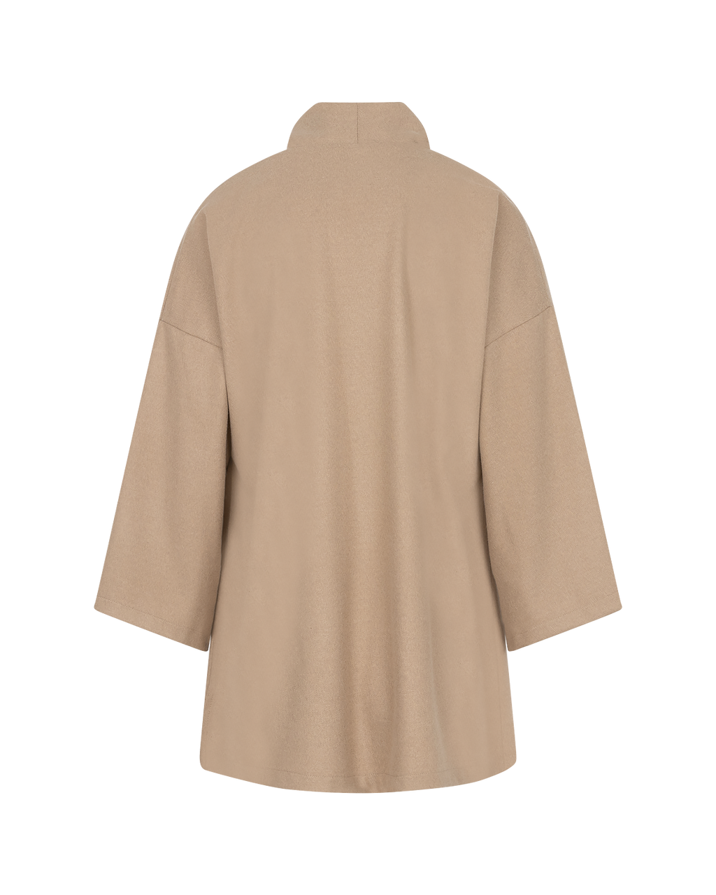 Signature Draped Blouse in Beige — back