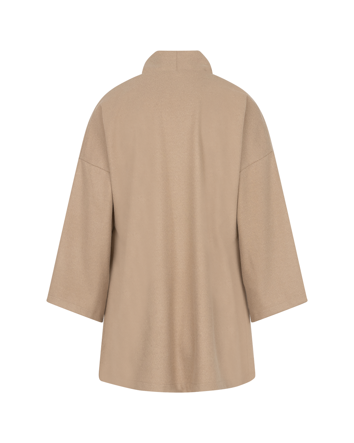 Signature Draped Blouse in Beige — back