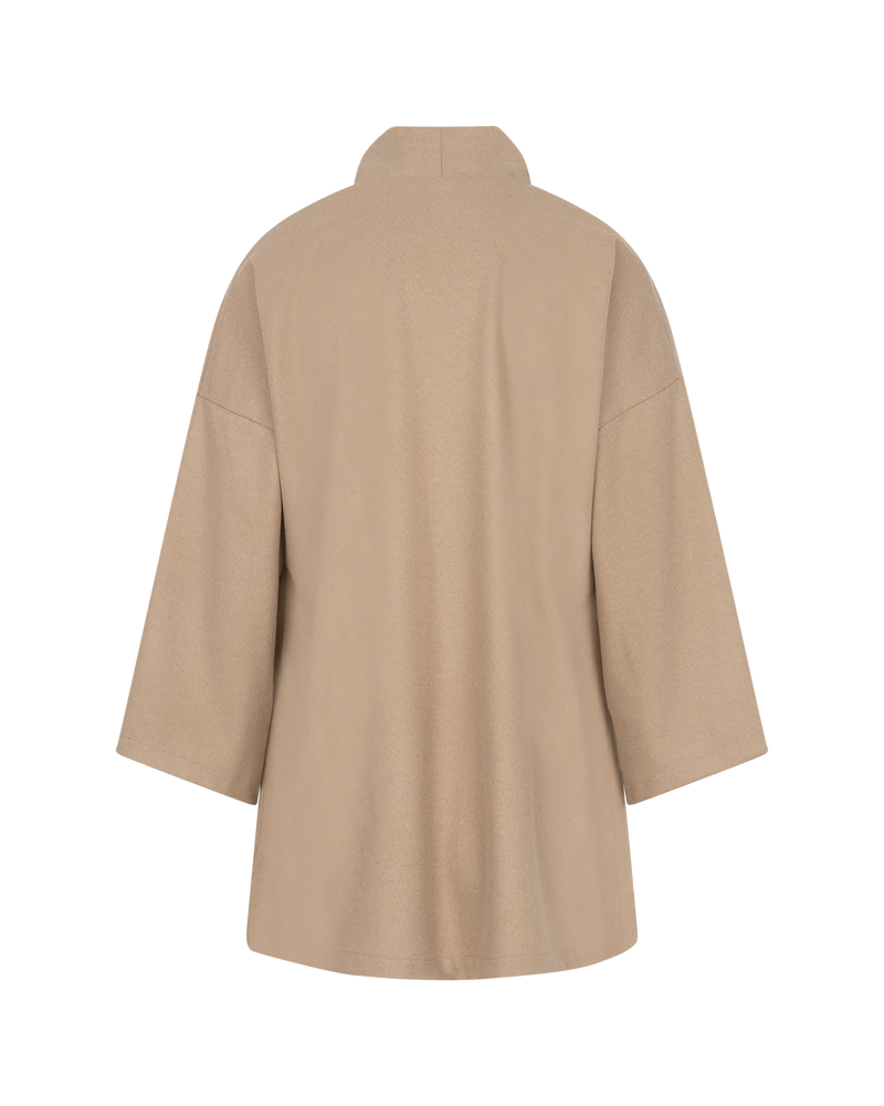 Signature Draped Blouse - Beige