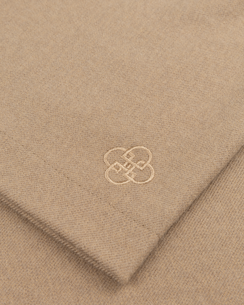Signature Draped Blouse - Beige
