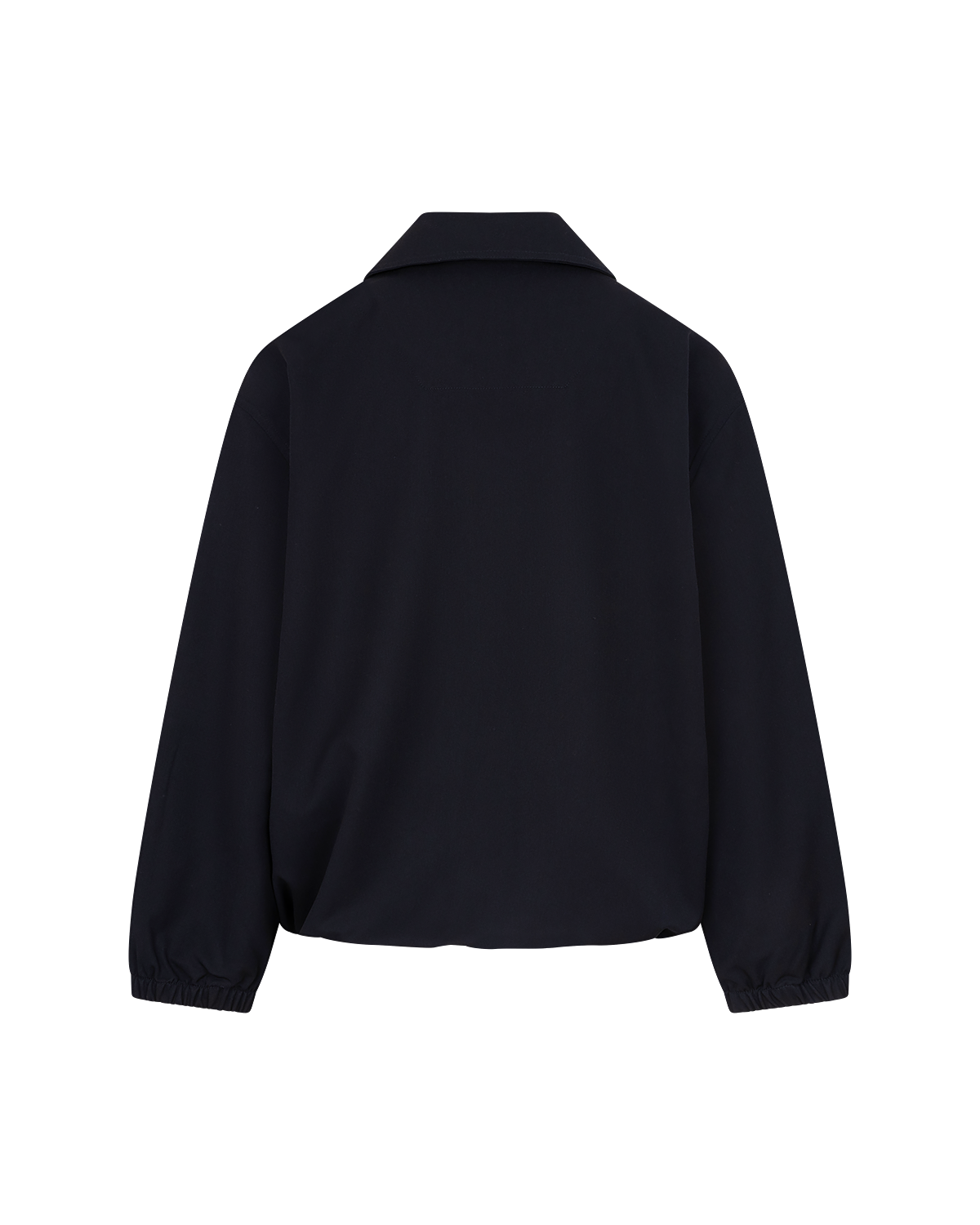 Collared Bomber Jacket in Navy Blue — back