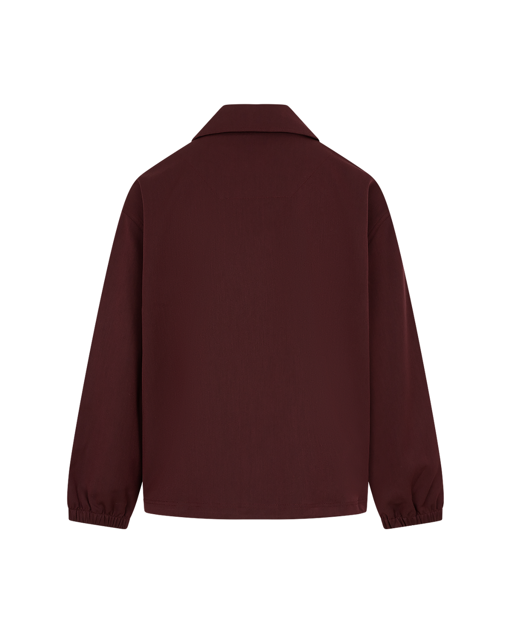 Collared Bomber Jacket in Burgundy — back