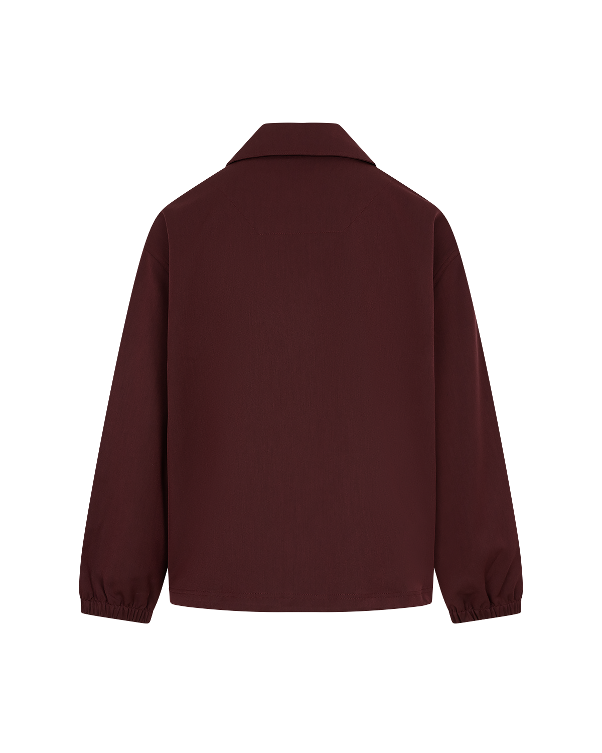Collared Bomber Jacket in Burgundy — back