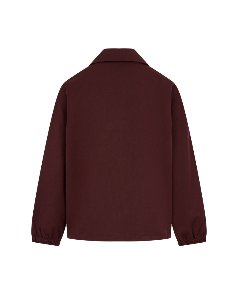Collared Bomber Jacket - Burgundy