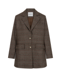 Tailored Checked Blazer in Grey — front