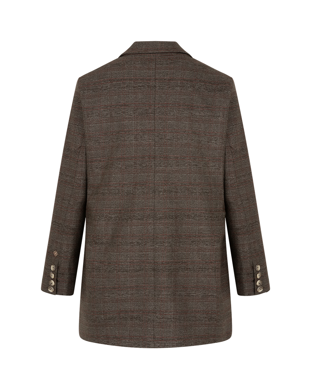Tailored Checked Blazer in Grey — back