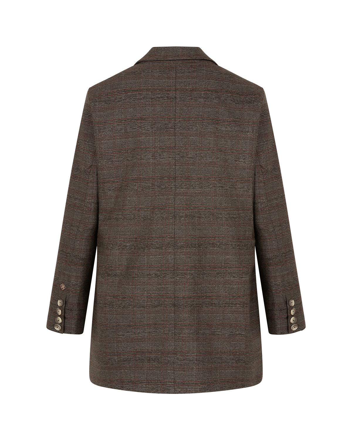 Tailored Checked Blazer in Grey — back