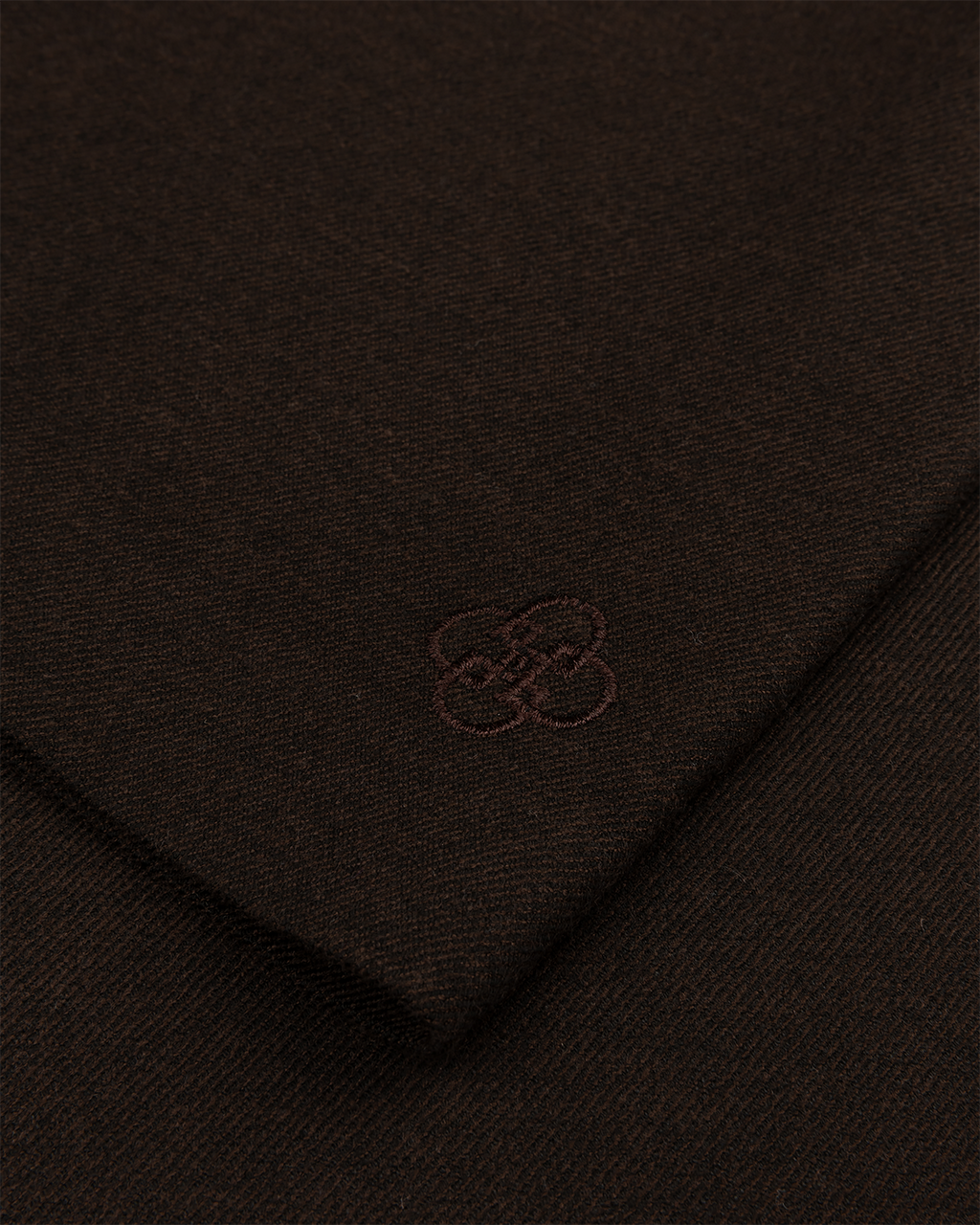 Signature Draped Dress in Chocolate Brown — detail