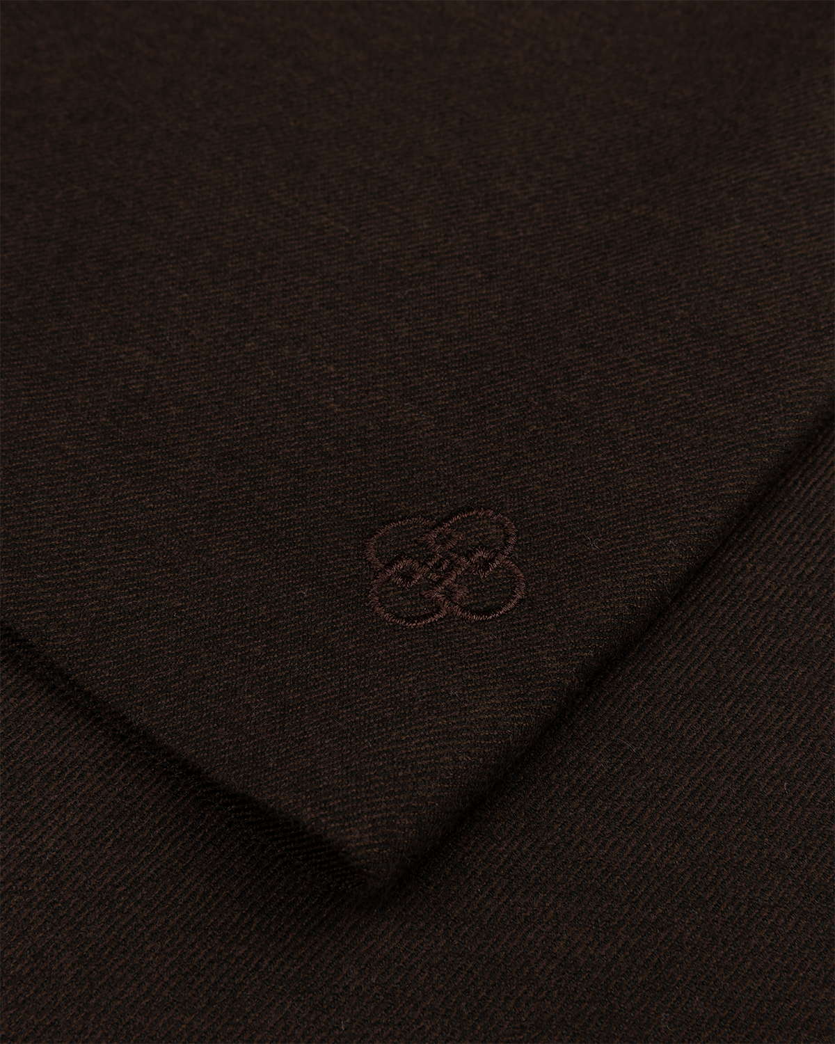 Signature Draped Dress in Chocolate Brown — detail