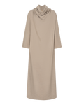 Signature Draped Dress in Beige — front