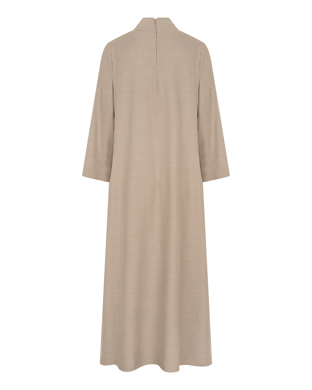 Signature Draped Dress in Beige — back