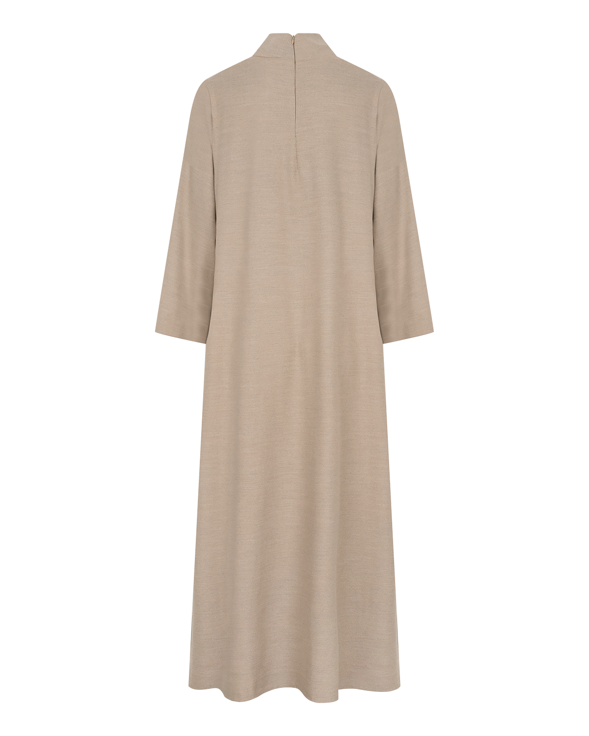 Signature Draped Dress in Beige — back