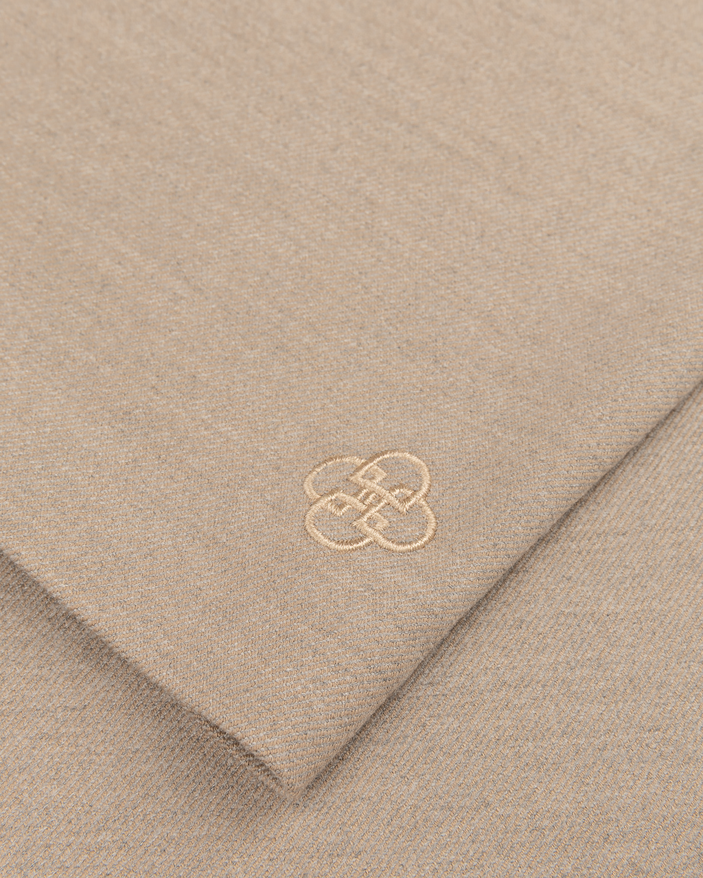 Signature Draped Dress in Beige — detail