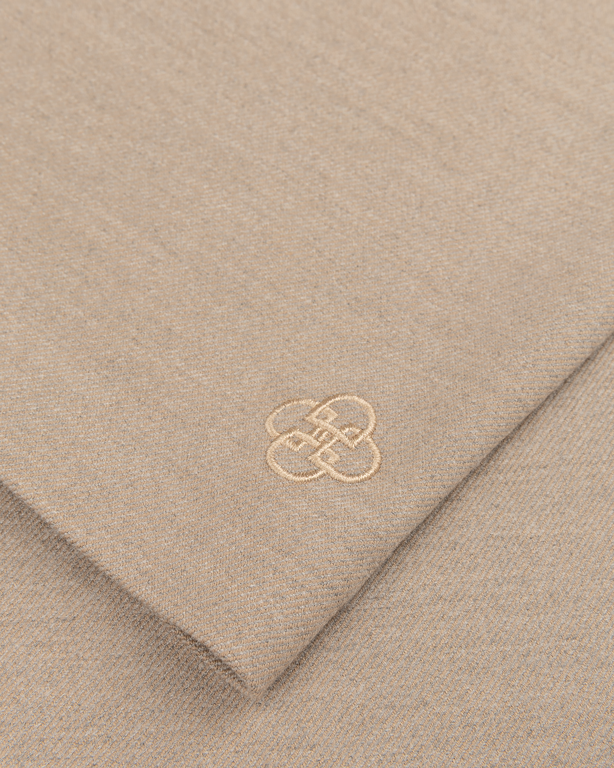 Signature Draped Dress in Beige — detail