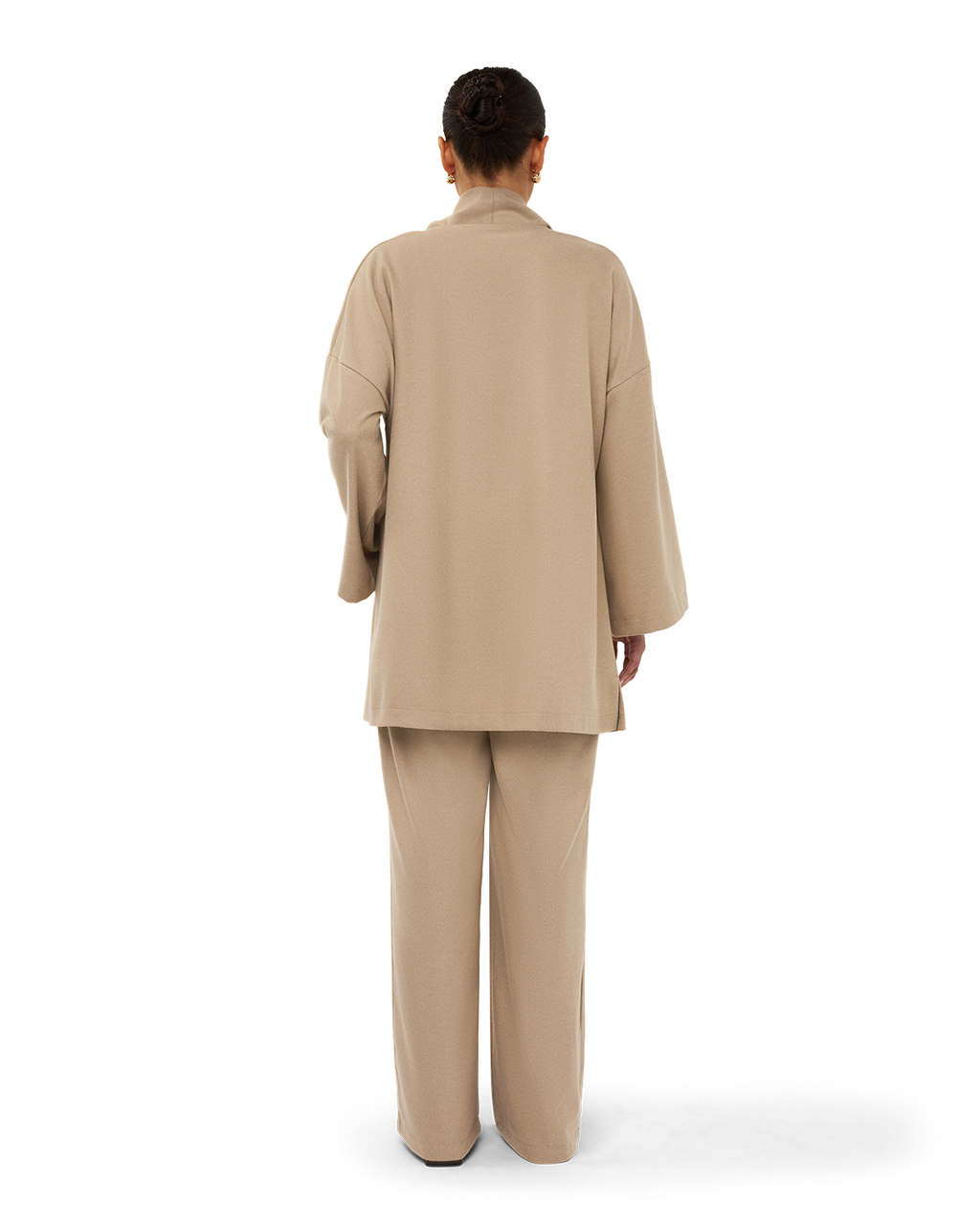 Signature Draped Blouse - Beige