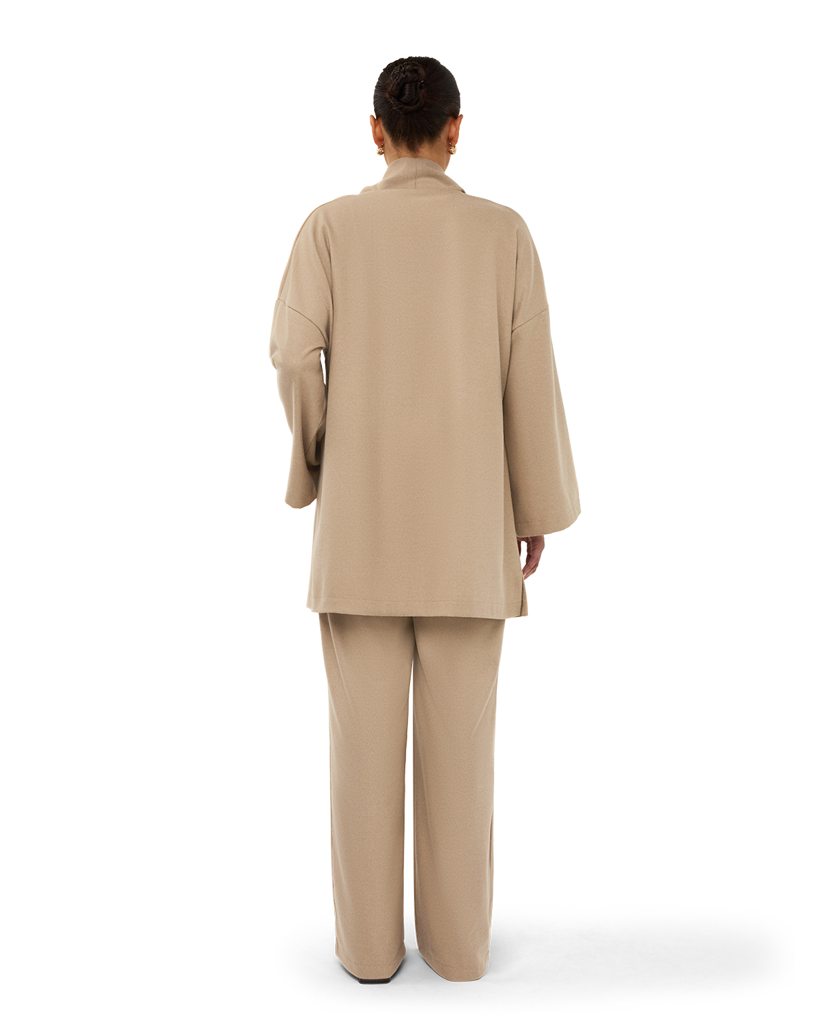 Signature Draped Blouse - Beige