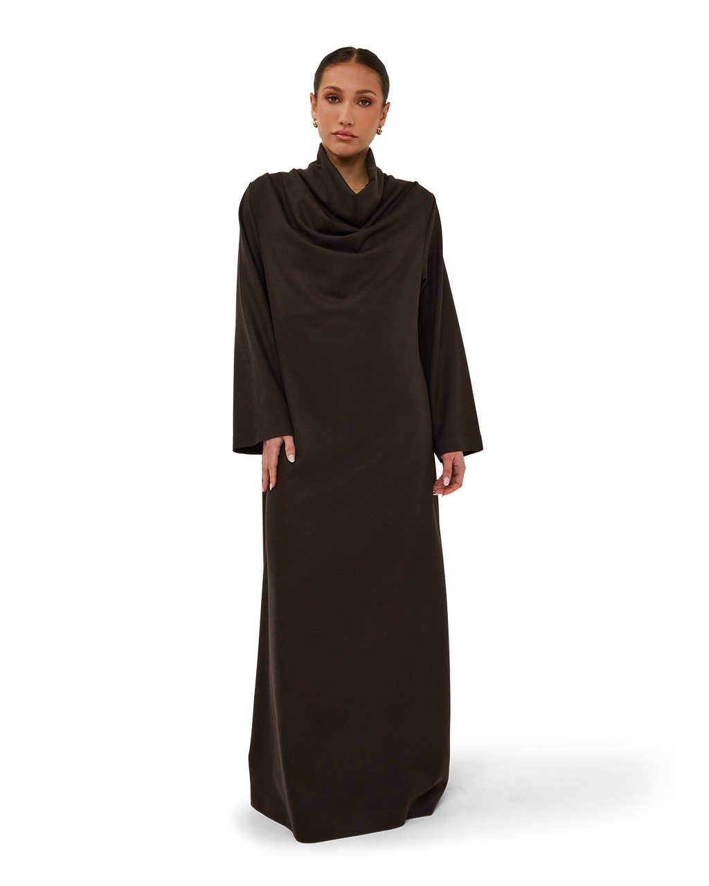 Signature Draped Dress - Chocolate Brown