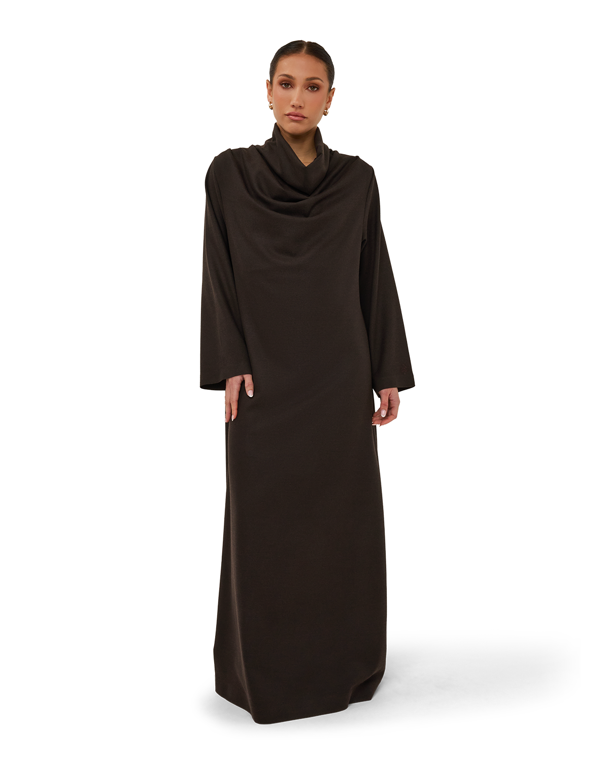 Signature Draped Dress - Chocolate Brown