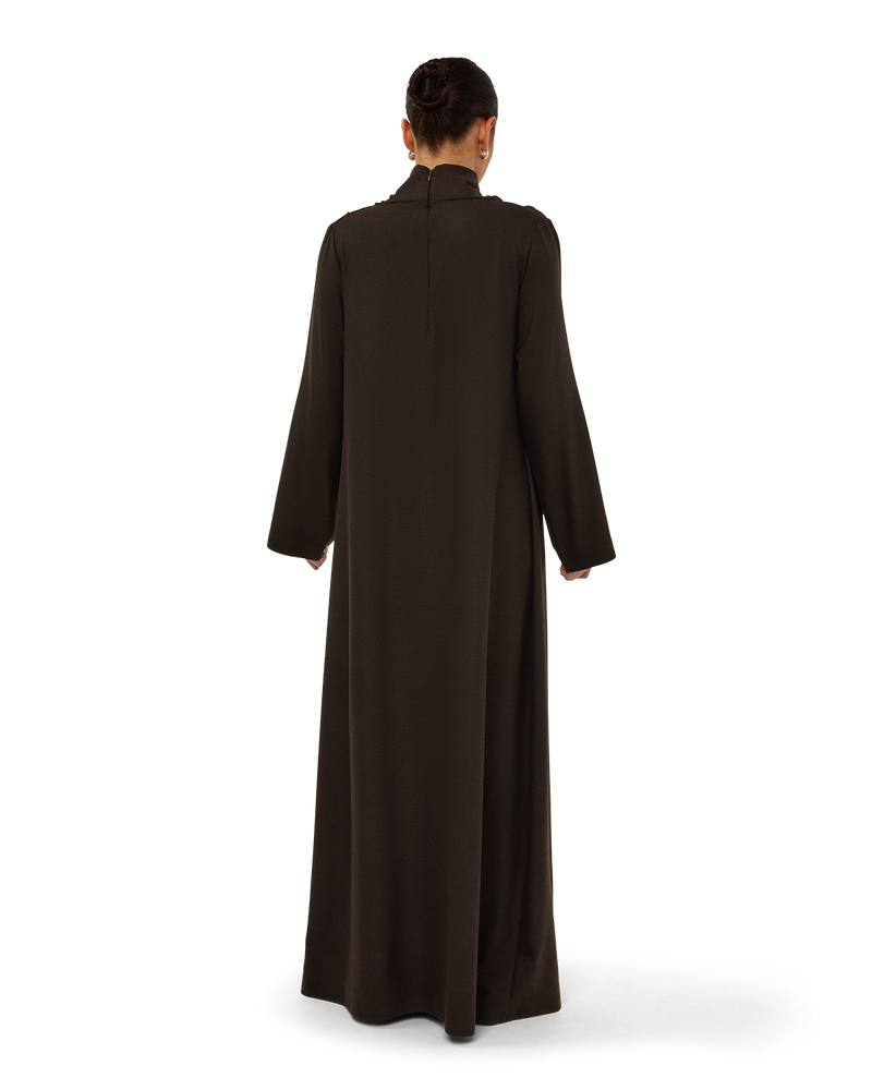 Signature Draped Dress - Chocolate Brown