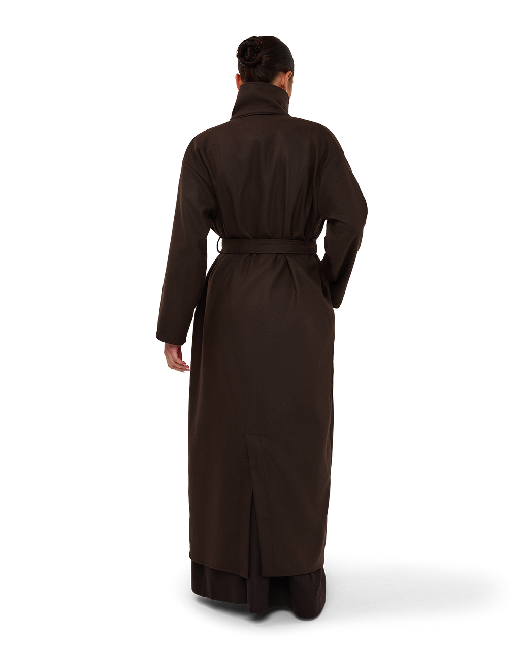 Belted High-Neck Coat