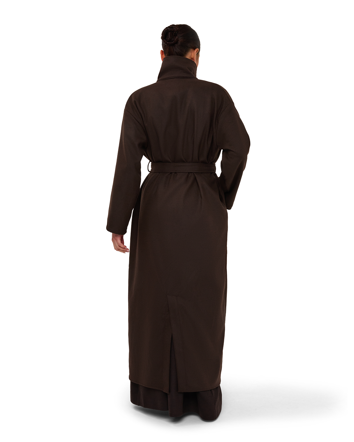 Belted High-Neck Coat