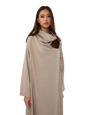 Signature Draped Dress - Beige