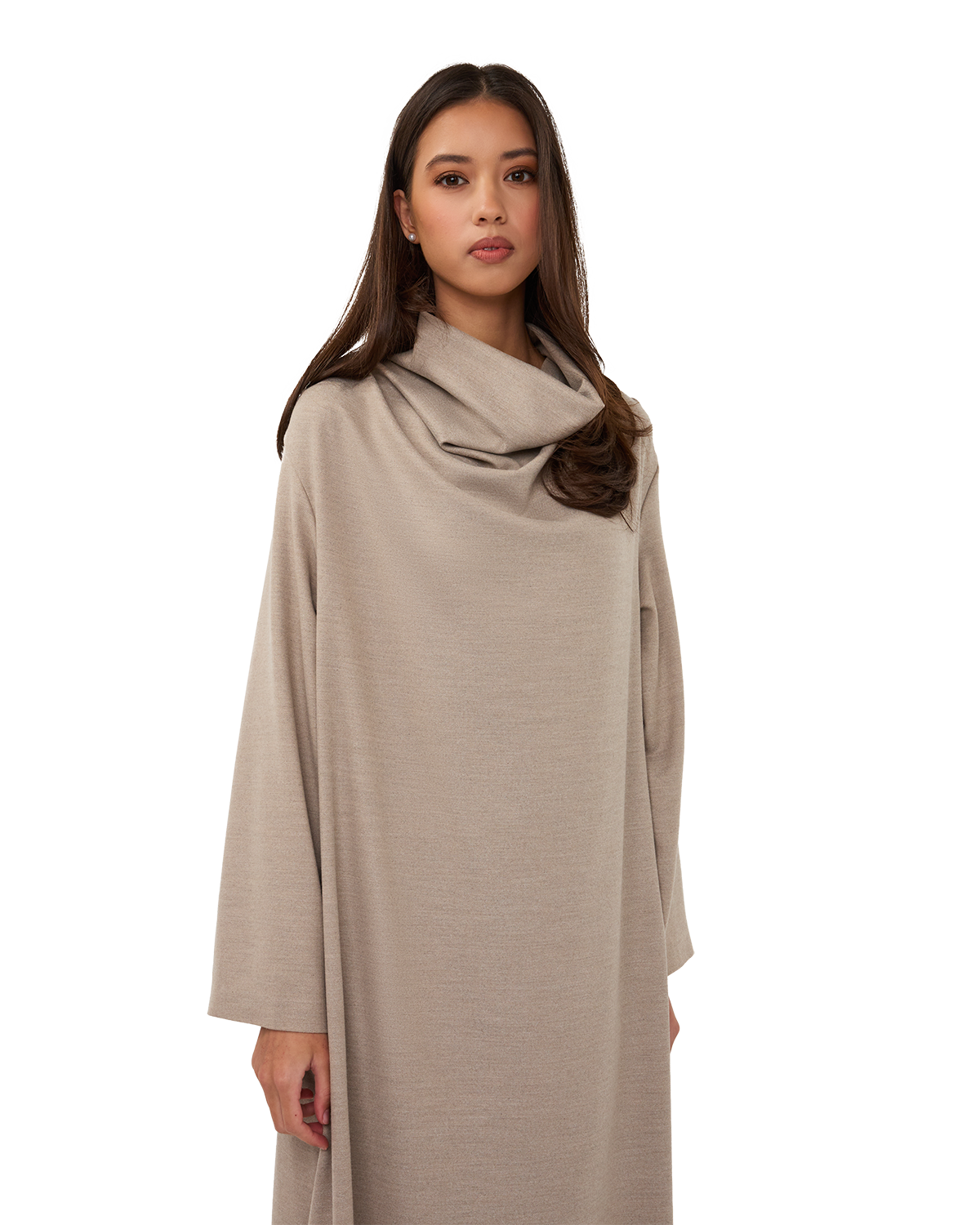 Signature Draped Dress - Beige