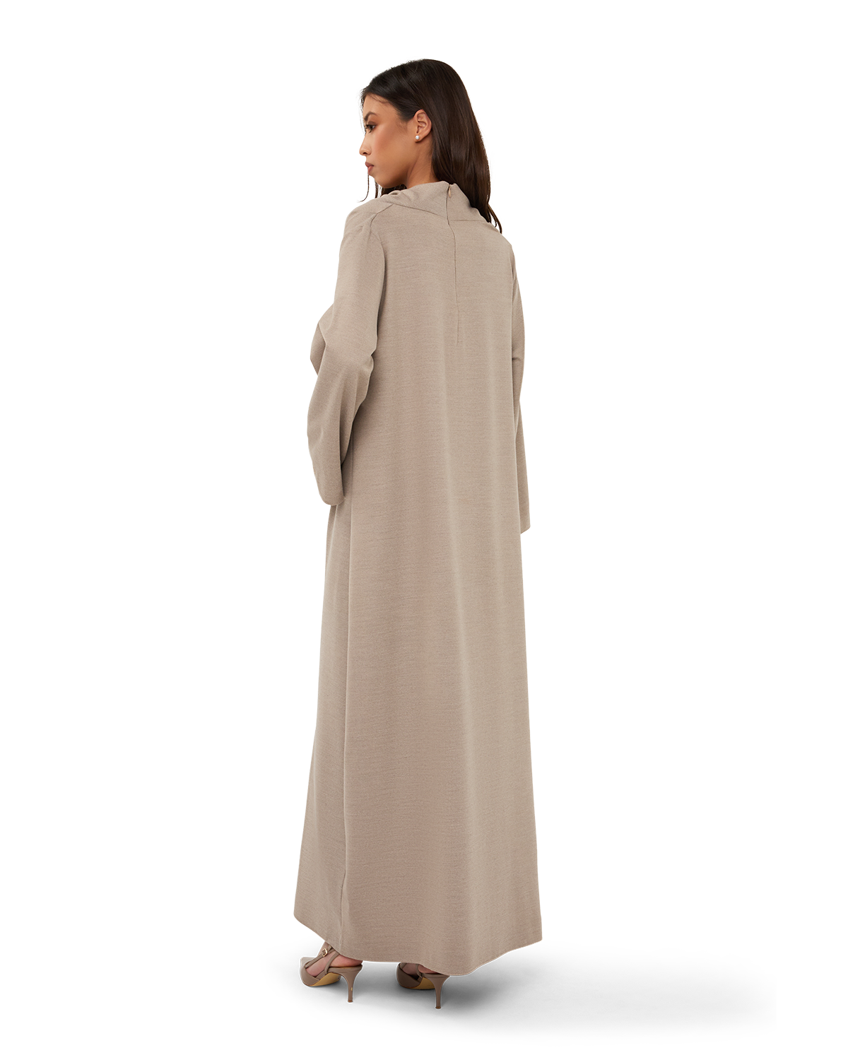 Signature Draped Dress - Beige