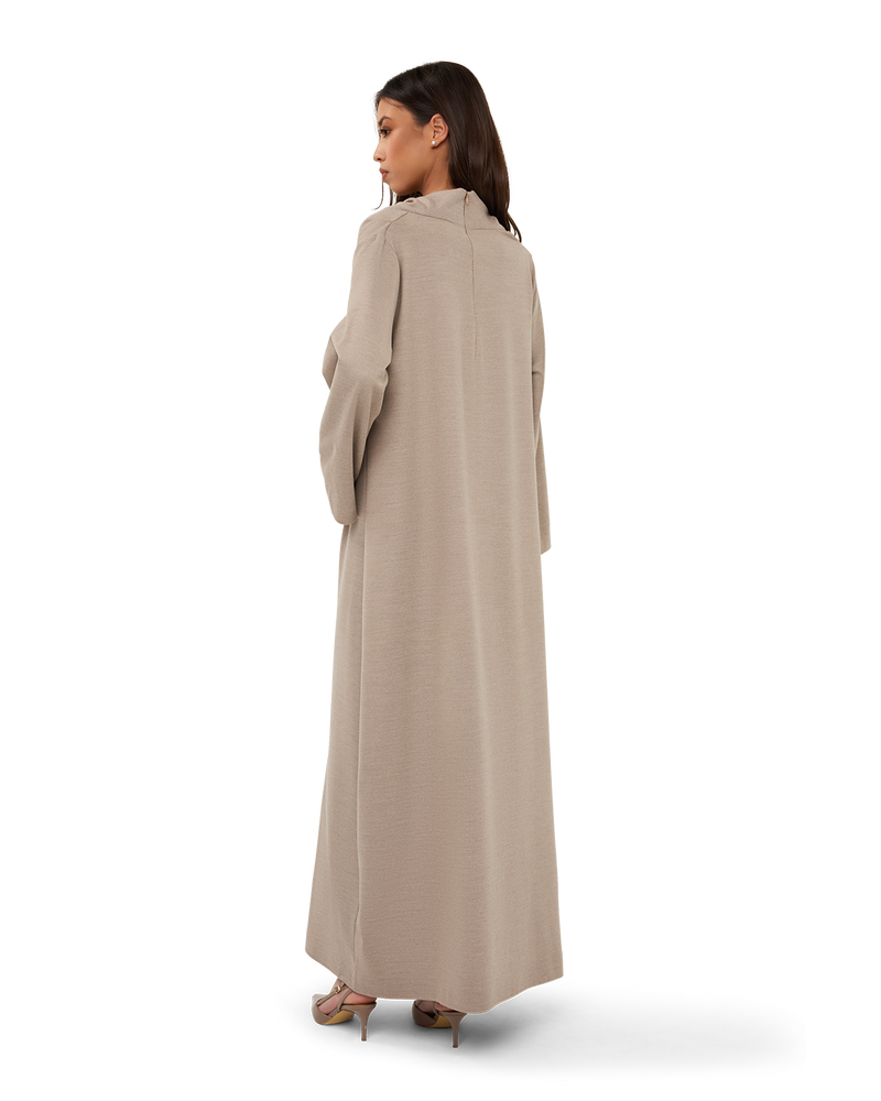Signature Draped Dress - Beige