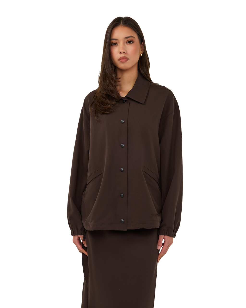 Asymmetric Wrap Maxi Skirt - Chocolate Brown