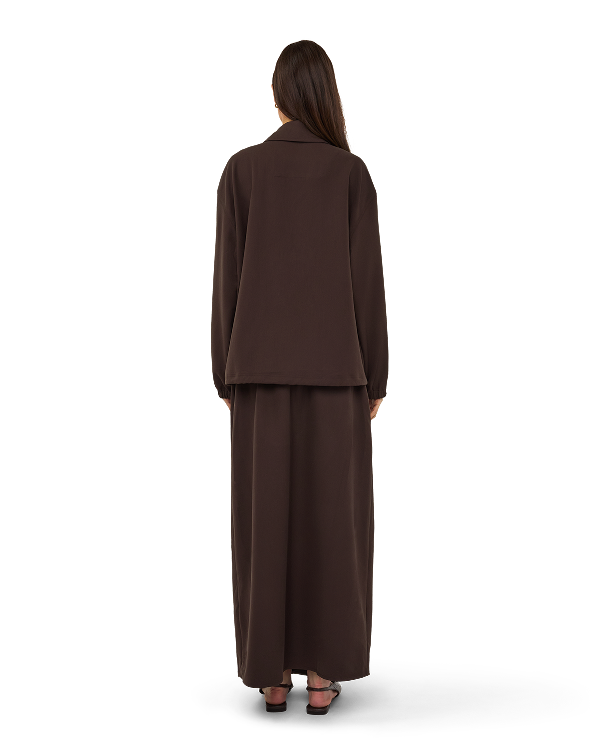 Collared Bomber Jacket - Chocolate Brown