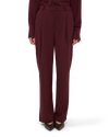 Tailored Straight-Leg Trousers - Burgundy
