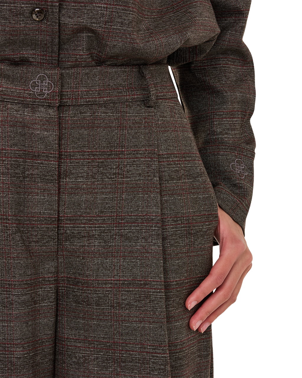 Checked Tailored Trousers