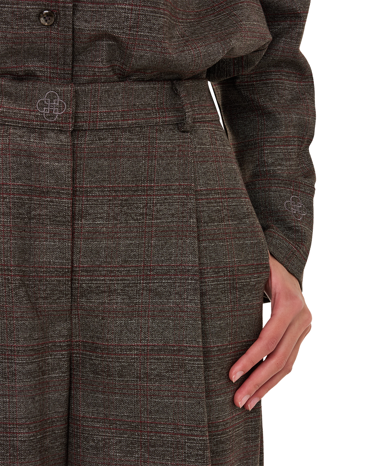 Checked Tailored Trousers