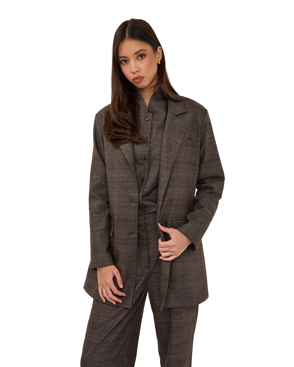 Tailored Checked Blazer