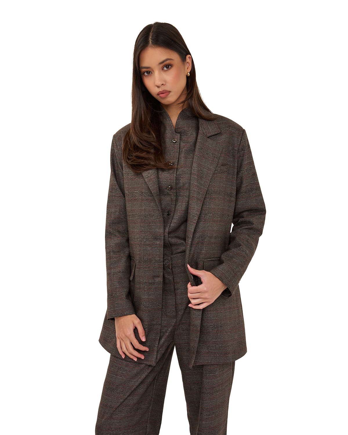 Tailored Checked Blazer