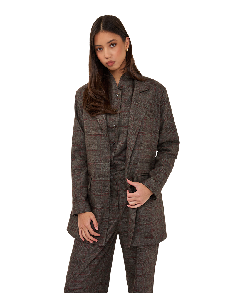 Tailored Checked Blazer