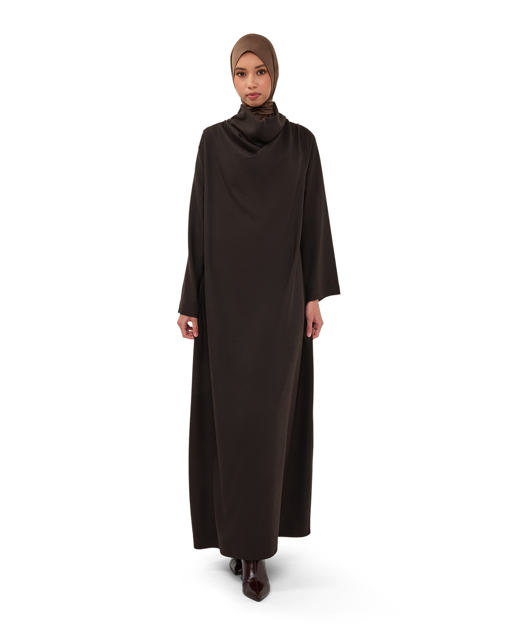 Signature Draped Dress - Chocolate Brown