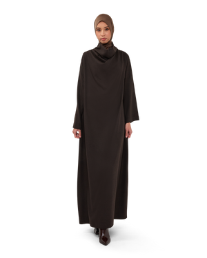 Signature Draped Dress - Chocolate Brown