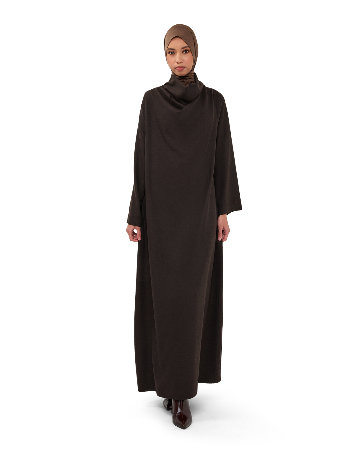 Signature Draped Dress - Chocolate Brown