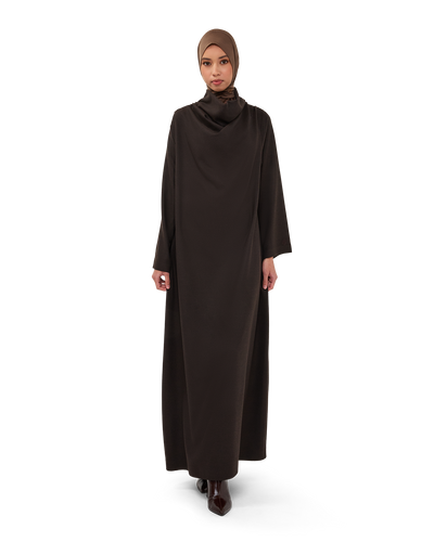Signature Draped Dress - Chocolate Brown
