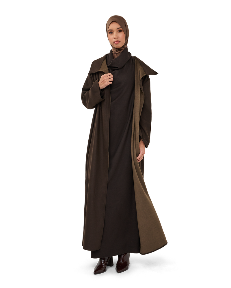 Belted High-Neck Coat