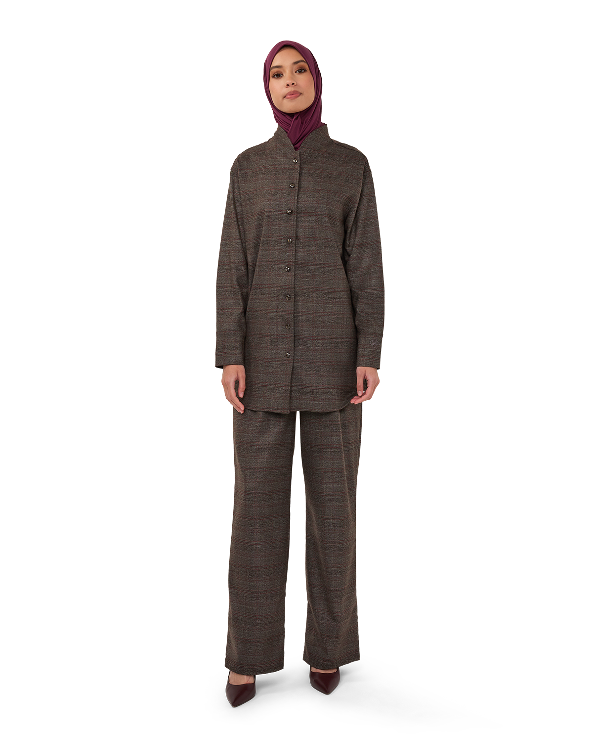 Checked Longline Blouse