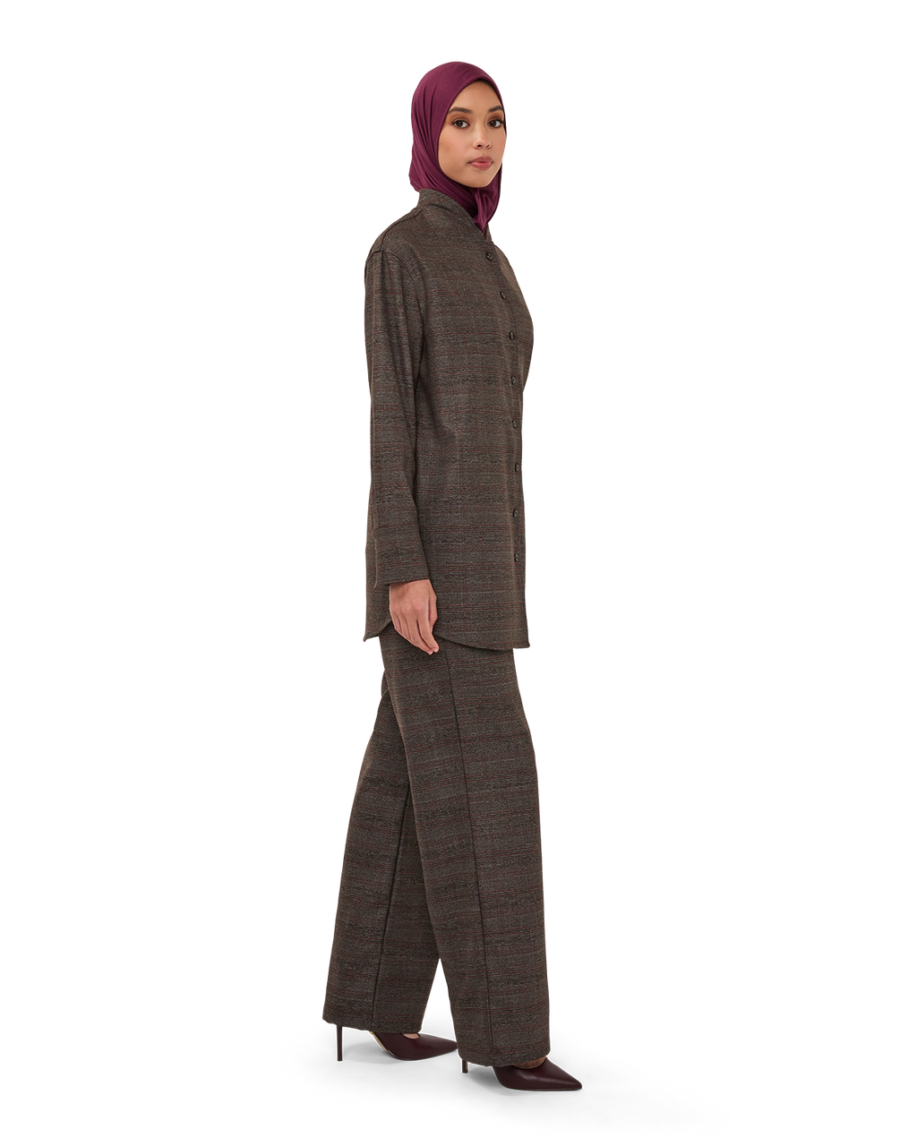 Checked Longline Blouse